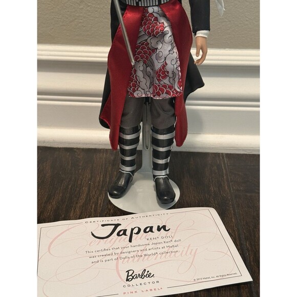 ❌2010 Lot JAPAN DOLLS OF THE WORLD Barbie & Samurai Ken❌Collectors Set❌w/stands❌ - Picture 4 of 10